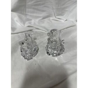 Lenox Dolphin‎ Salt And Pepper Shakers Full Lead Crystal